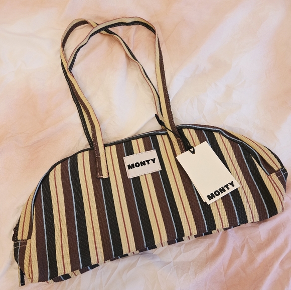 Monty Arc Bag Marzipan & Cola Striped Multicolor Women's Bag - Picture 8 of 10